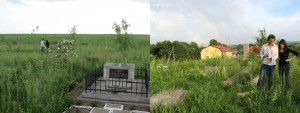 At the south mass grave memorial; a rainbow over the old Jewish cemetery