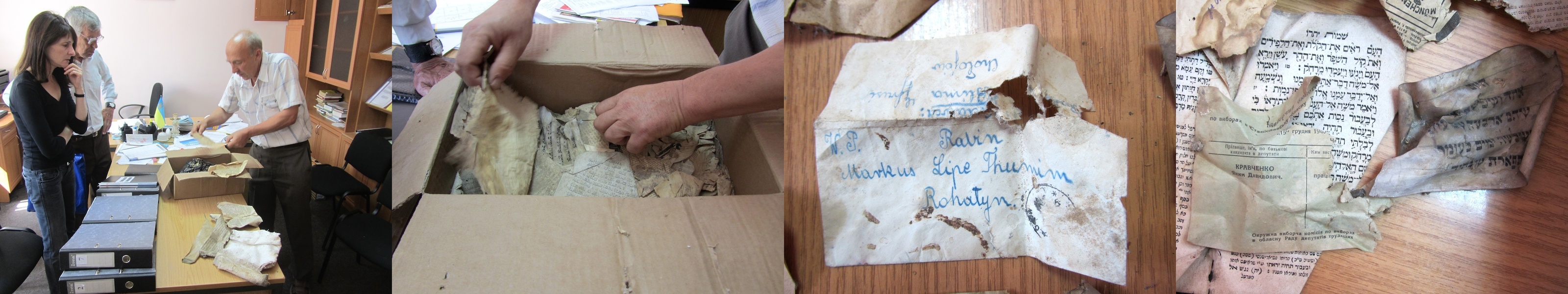 The box of Jewish paper scraps