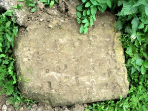 One of the headstones found by residents on vul. Zelena