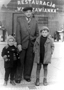 Cipora, Josef, and Avi Blitz in Poland about 1945